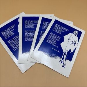 Vintage Mahatma Gandhi greeting cards lot of 4 -The conflict center - alterni-ts
